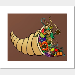 Thanksgiving Cornucopia Harvest Bounty Posters and Art